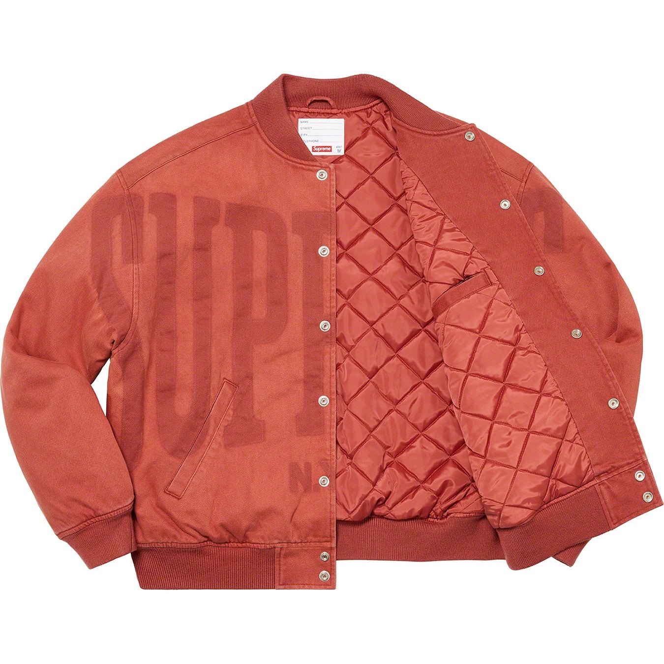 Washed Knockout Denim Varsity Jacket view 13